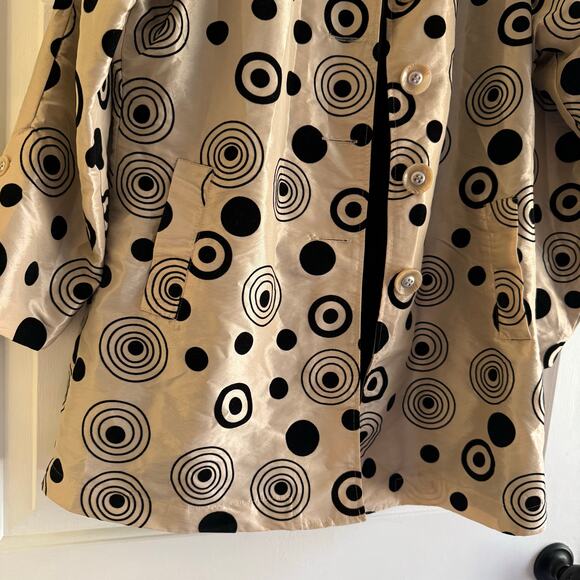 Vintage UbU Mod Design Geometric Raincoat Size Small Oversized Artsy Lagenlook - Picture 3 of 7